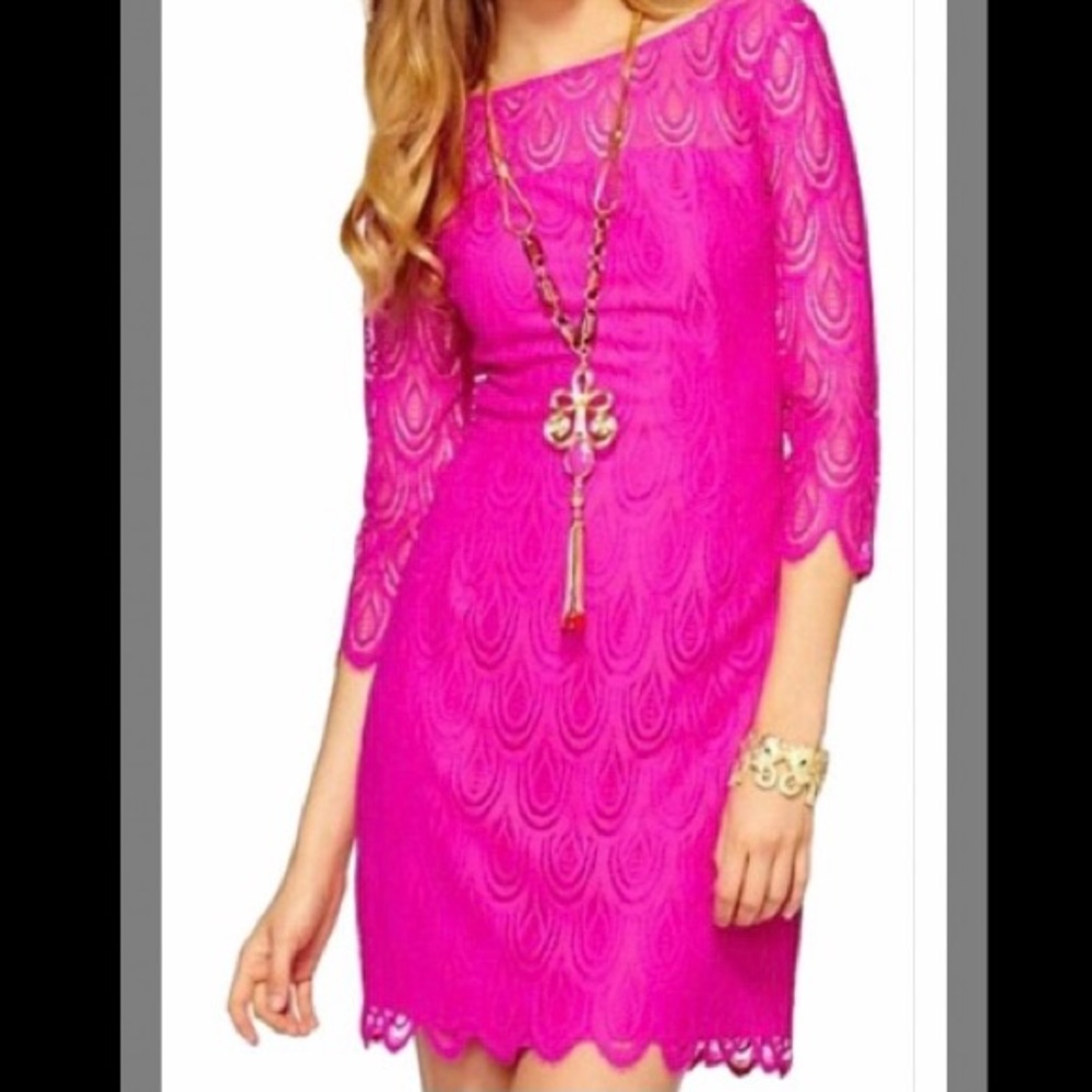 NWT Lilly Pulitzer pink lace dress